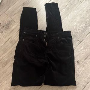 Black velvet skinny pants size 24